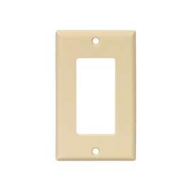 EATON 2151V-BOX Standard-Size Wallplate, 1-Gang, Thermoset, Ivory