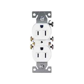 Eaton Wiring Devices 270W Duplex Receptacle, 15 A, 2-Pole, 5-15R, White