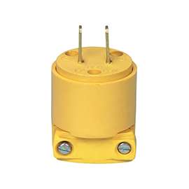 Eaton Cooper Wiring WD4862 Heavy-Duty, Straight Blade Electrical Plug, 125 V, 15 A, Vinyl