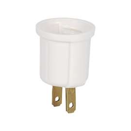Arrow Hart 738W-BOX Socket Adapter, 125 V, 660 W, Medium Base, White