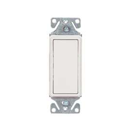 Eaton Wiring Devices 7500 Series 7501W-C Rocker Switch, 120/277 V, Strap Mounting, Thermoplastic, White