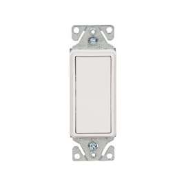 Eaton Wiring Devices 7500 Series 7503W-C Rocker Switch, 120/277 V, Strap Mounting, Thermoplastic, White