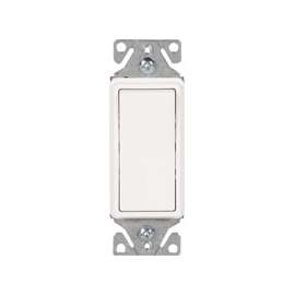 Eaton Wiring Devices 7500 Series 7513W-SP-C Rocker Switch, 120/277 V, Strap Mounting, Thermoplastic, White
