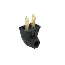 Eaton Wiring Devices 84-6BK-BOX Angled, Polarized Electrical Plug, 125 V, 15 A, Rubber