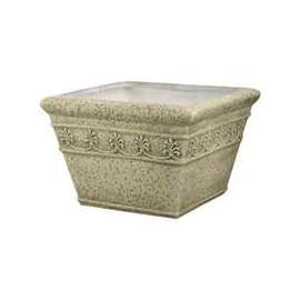 Landscapers Select Handcrafted Pottery Planter, Square Pattern, 14 In/35.6 Cm L X 14 In/35.6 Cm W X 9-1/4 In H