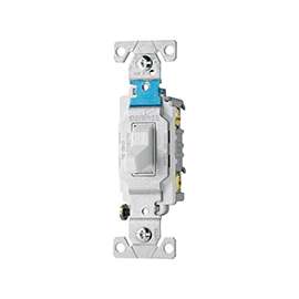 Eaton Wiring Devices CS215W Switch, 120/277 V, Wall Mounting, Nylon, White