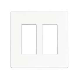 Arrow Hart PJS262W Mid-Size Wallplate, 2-Gang, Polycarbonate, White