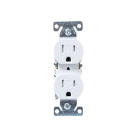 Eaton Wiring Devices TR270W-C Duplex Receptacle, 15 A, 2-Pole, 5-15R, White