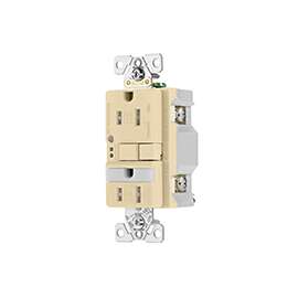 Cooper Industries TRSGFNL15V-K/TRVG GFCI, Duplex - With Nightlight, 15 Amps/125 V