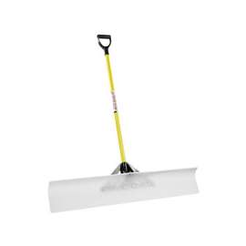 JM ENTERPRISES INC Snow Pusher, 48 in W UHMW Polyethylene Blade, 49 in Fiberglass Heavy-Duty Reinforced Handle