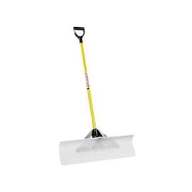 JM ENTERPRISES INC Snow Pusher, 30 in W UHMW Polyethylene Blade, 43 in Fiberglass Heavy-Duty Reinforced Handle, 56 in H