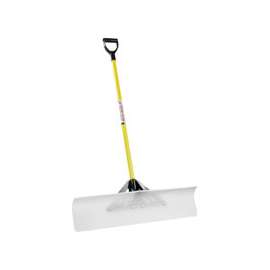 JM ENTERPRISES INC Snow Pusher, 36 in W UHMW Polyethylene Blade, 43 in Fiberglass Heavy-Duty Reinforced Handle, 56 in H
