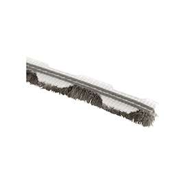 Prime-Line T 8658 Pile Weatherstrip, 18 ft L, 3/16 in W, Synthetic Fiber, Gray