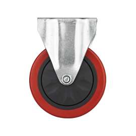 ProSource Rigid Rigid Plate Caster, 5 In Dia, 275 Lb, Polyurethane