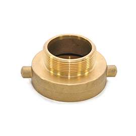 ABBOTT RUBBER JBHA-075 Hydrant Adapter, 2-1/2 in NST x 3/4 in GHT, Brass