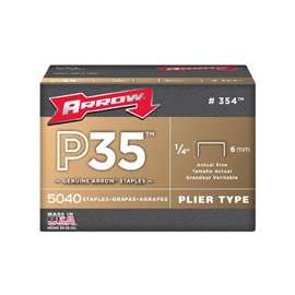 Arrow 354 Flat Crown Staple, 1/4 in L Leg
