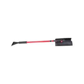 Subzero 5412PBT Pivoting Snow Broom With Ice Scrapper, 54 in L NBR Telescopic Handle