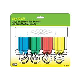 HY-KO KC143-4 Key Identification Tag Kit, Plastic, 5