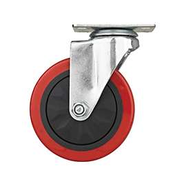 ProSource Swivel Swivel Plate Caster, 3 In Dia, 176 Lb, Polyurethane
