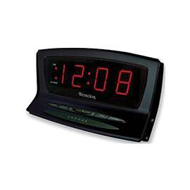 Westclox 70012BK Alarm Clock, 0.9 in Display, LED Display