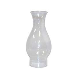 TIKI 417B Lamp Chimney, Glass, Clear, For Classic, Ellipse Oil Lamps with 2-5/8 in Base