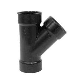 GENOVA 81040 Pipe Wye, 4 in Hub, 4 in
