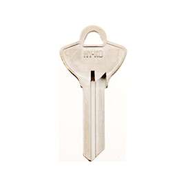 Hy-Ko 11010EL10 Key Blank, Brass, Nickel Plated