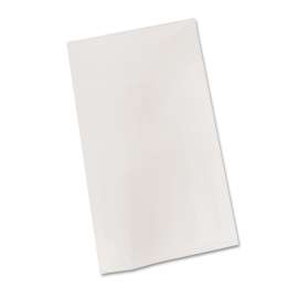 Bio-Degradable Plastic Table Cover, 54" x 108", White, 6/Pack