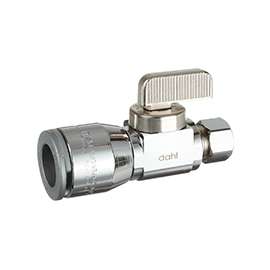 DAHL 511-QG3-30 Supply Stop Valve, 1/4, 1/2 in Compression, Brass, Chrome