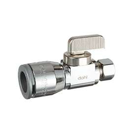DAHL 511-QG3-31 Supply Stop Valve, 1/2 x 3/8 in Compression, Brass, Chrome