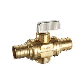 DAHL 521-PX5-PX5-BAG Stop and Isolation Valve, 3/4 x 3/4 in Crimp, Brass