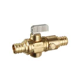 DAHL 521-PX5-PX5D-BAG Stop and Isolation Valve, 3/4 x 3/4 in Crimp, Brass