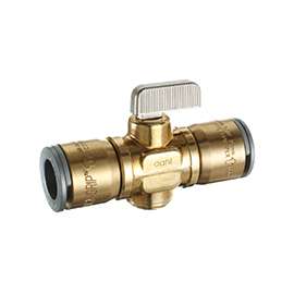 DAHL 521LB-QG3-QG3 Stop and Isolation Valve, 1/2 x 1/2 in Quick-Grip x Quick-Grip, Brass
