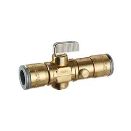 DAHL 521LB-QG3-QG3D Stop and Isolation Valve, 1/2 x 1/2 in Quick-Grip x Quick-Grip, Brass