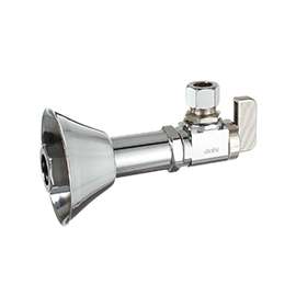 DAHL mini-ball 611-33LE-31 Finishing Valve, 5/8 x 3/8 in Compression, Brass, Chrome