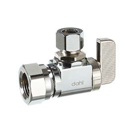 DAHL mini-ball 211-53-31-BAG Stop Valve, 1/2 x 3/8 in FIP x Compression, Brass, Chrome