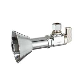 DAHL mini-ball 211-PX3LE-31 Stop Valve, 1/2 x 3/8 in Crimp x Compression, Brass, Chrome
