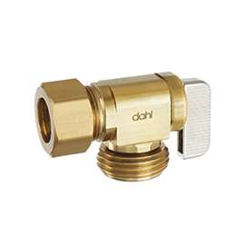 DAHL 621-33-04-BAG Hose and Boiler Drain Valve, 5/8 in Compression x Male Hose, 2 Ports/Ways, Brass