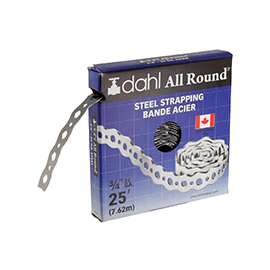 DAHL 9020 Pipe Strap, 130 lb Capacity, 25 ft OAL, 3/4 in OAW, Steel