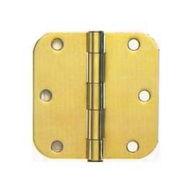 ProSource Door Hinge, 3-1/2 In L X 3-1/2 In W Door Leaf, 6 Holes, 2.2 Mm Thick Leaf, Steel, Antique Brass