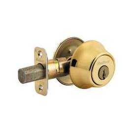 Kwikset 6603CPRCALRCSK6 Deadbolt, Alike Key, 1-Cylinder, Steel, Polished Brass