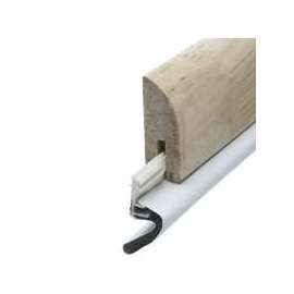 Frost King WV21H Door Set with Stop, 17 ft L, 1-1/2 in W, Vinyl/Wood, Silver