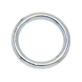 Campbell T7661152 Welded Ring, 200 lb Weight Capacity, Steel, Nickel