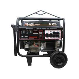 LIFAN LF8750IE Professional Portable Generator, 8000 W, 120 VAC, 12 VDC, Electric, Recoil Start, 4-Stroke OHV Engine
