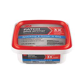 3M PPP-8-BB Spackling Patch Plus Primer White, 8 fl-oz Tub