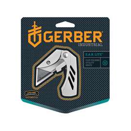GERBER 31-000345 Folding Knife, 1-1/2 in L Blade, 1-Blade, Silver Handle