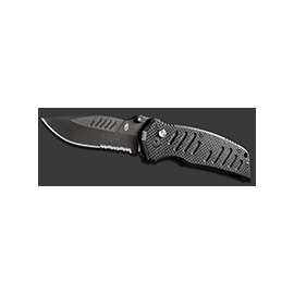GERBER 31-001709 Folding Knife, 3-1/4 in L Blade, 1-Blade, Black Handle
