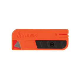 GERBER 31-002739N Replacement Blade, 2.8 in L Blade, Replaceable 420HC #60 Razor, Black/Orange