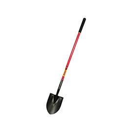 RAZOR-BACK 45013 Shovel with Steel Backbone, 12 in L x 8-5/8 in W Blade, Fiberglass Handle