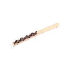 ProSource Wire Brush With Scraper, Steel Trim, Hardwood Handle